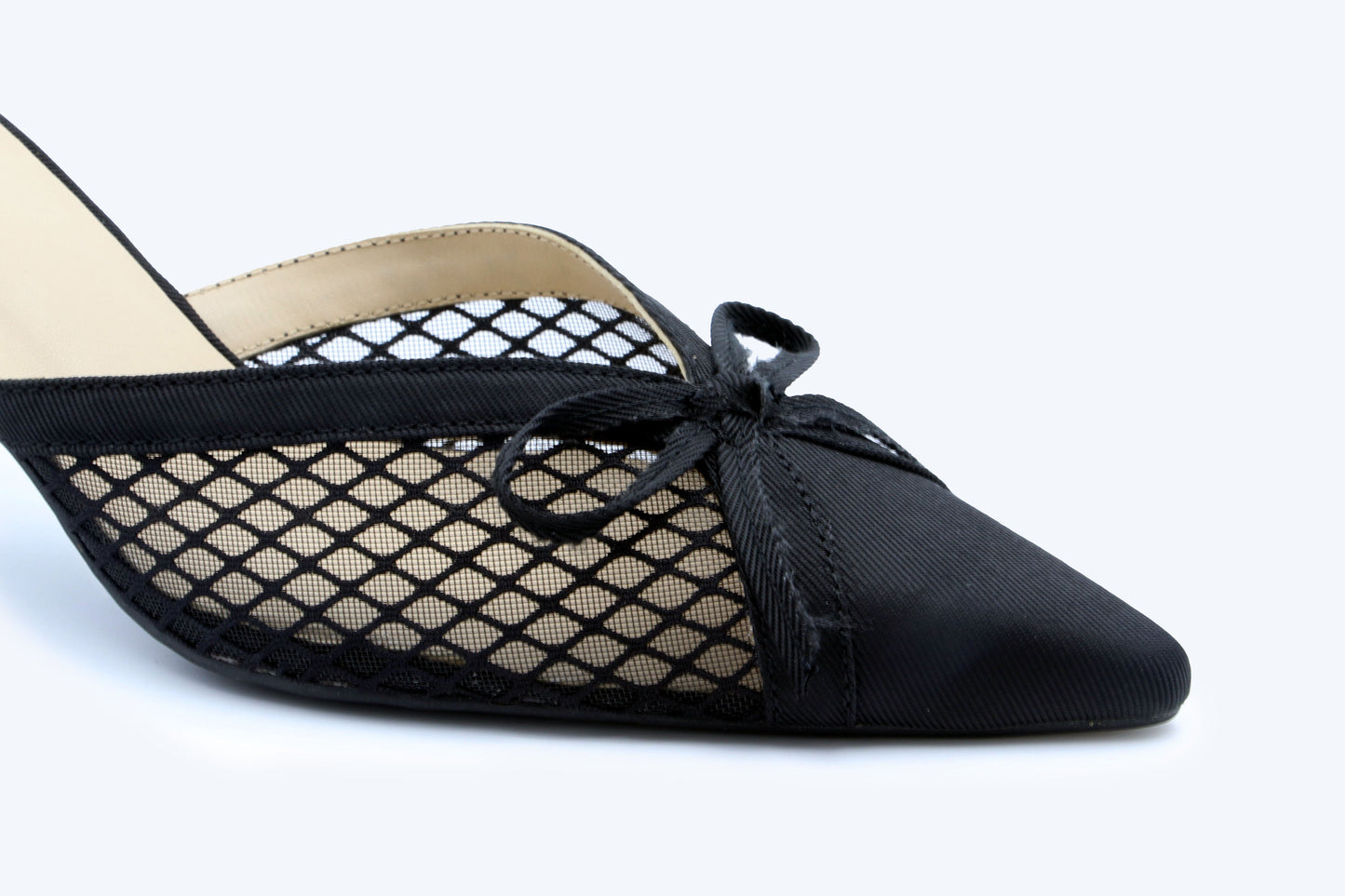 Black Glam Mesh Heels