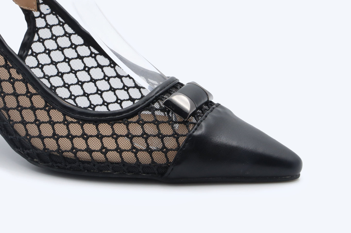 Black Romantic Mesh Heels
