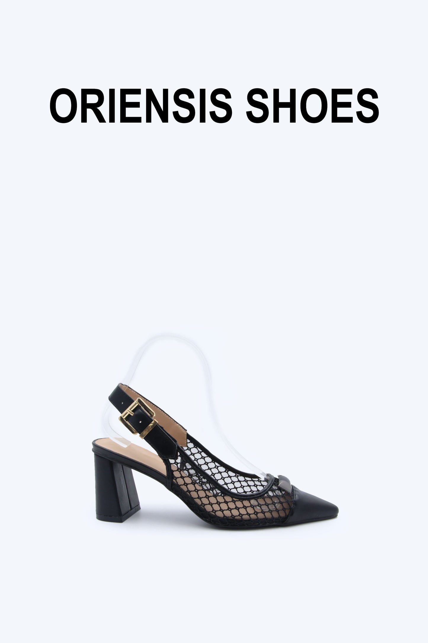Black Romantic Mesh Heels
