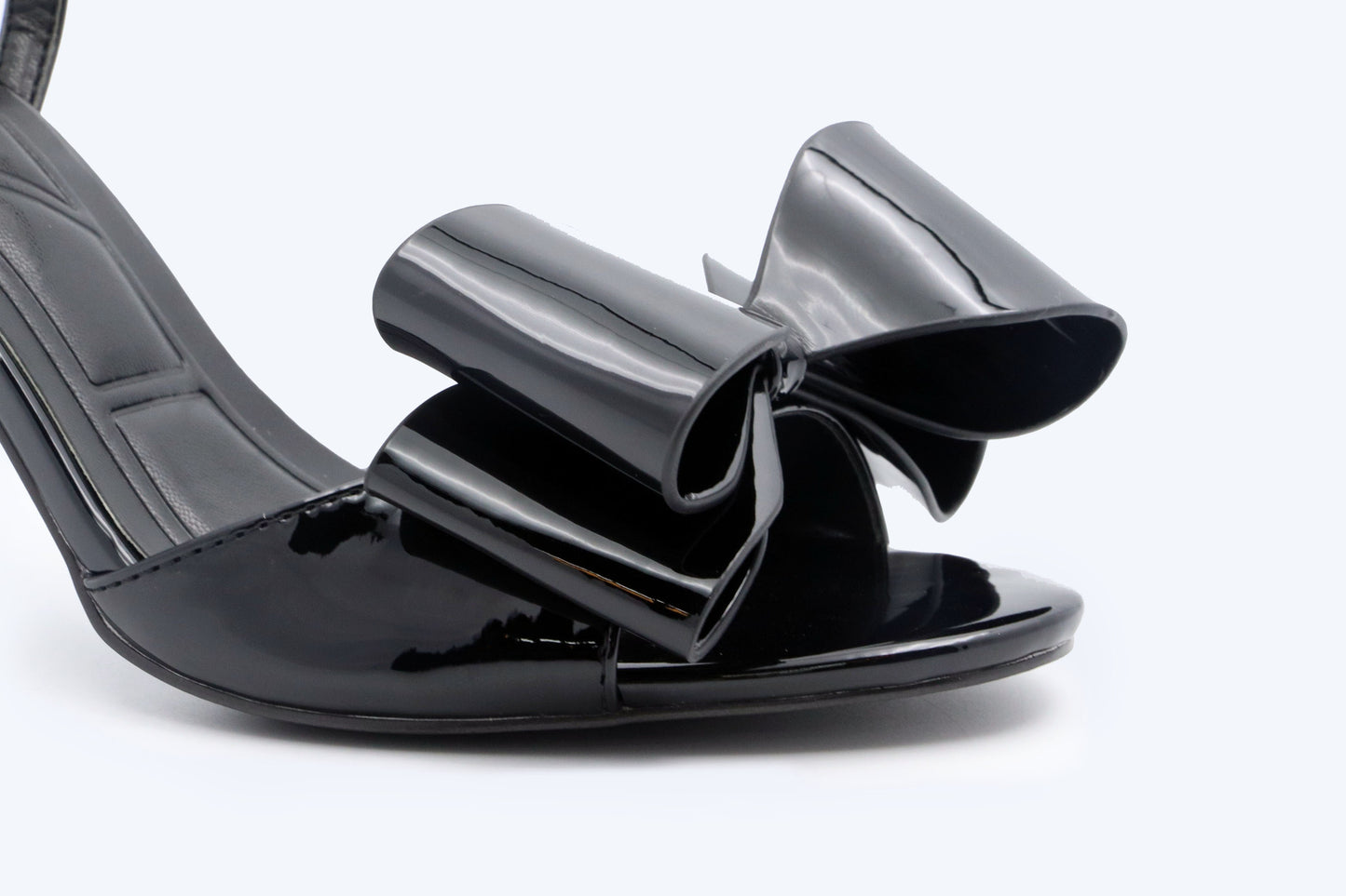 Black Luminary Strap Heels