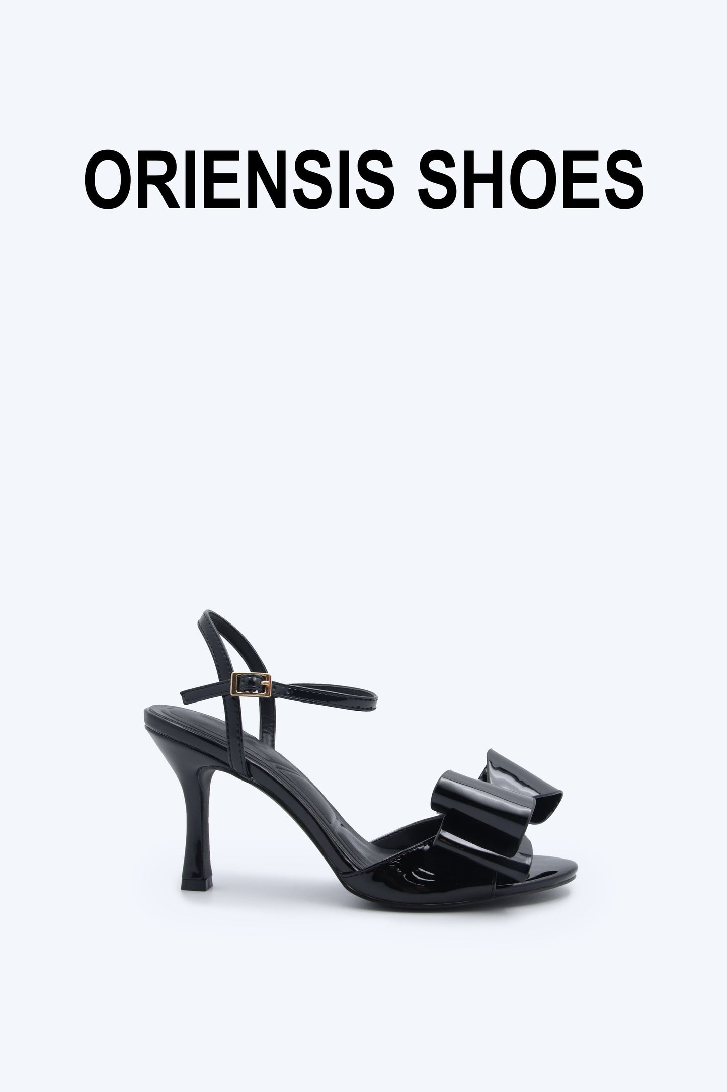 Black Luminary Strap Heels