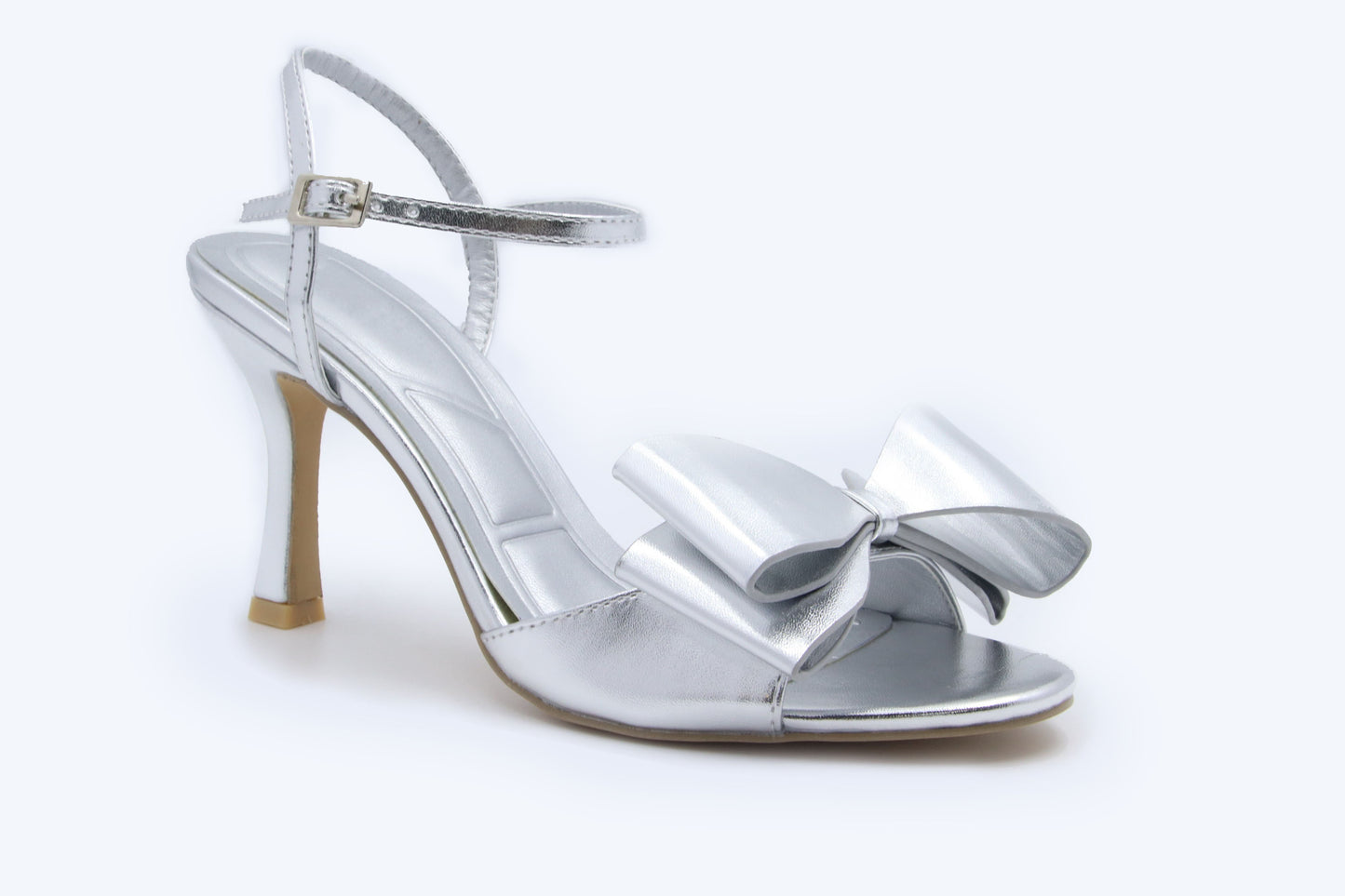 Silver Luminary Strap Heels