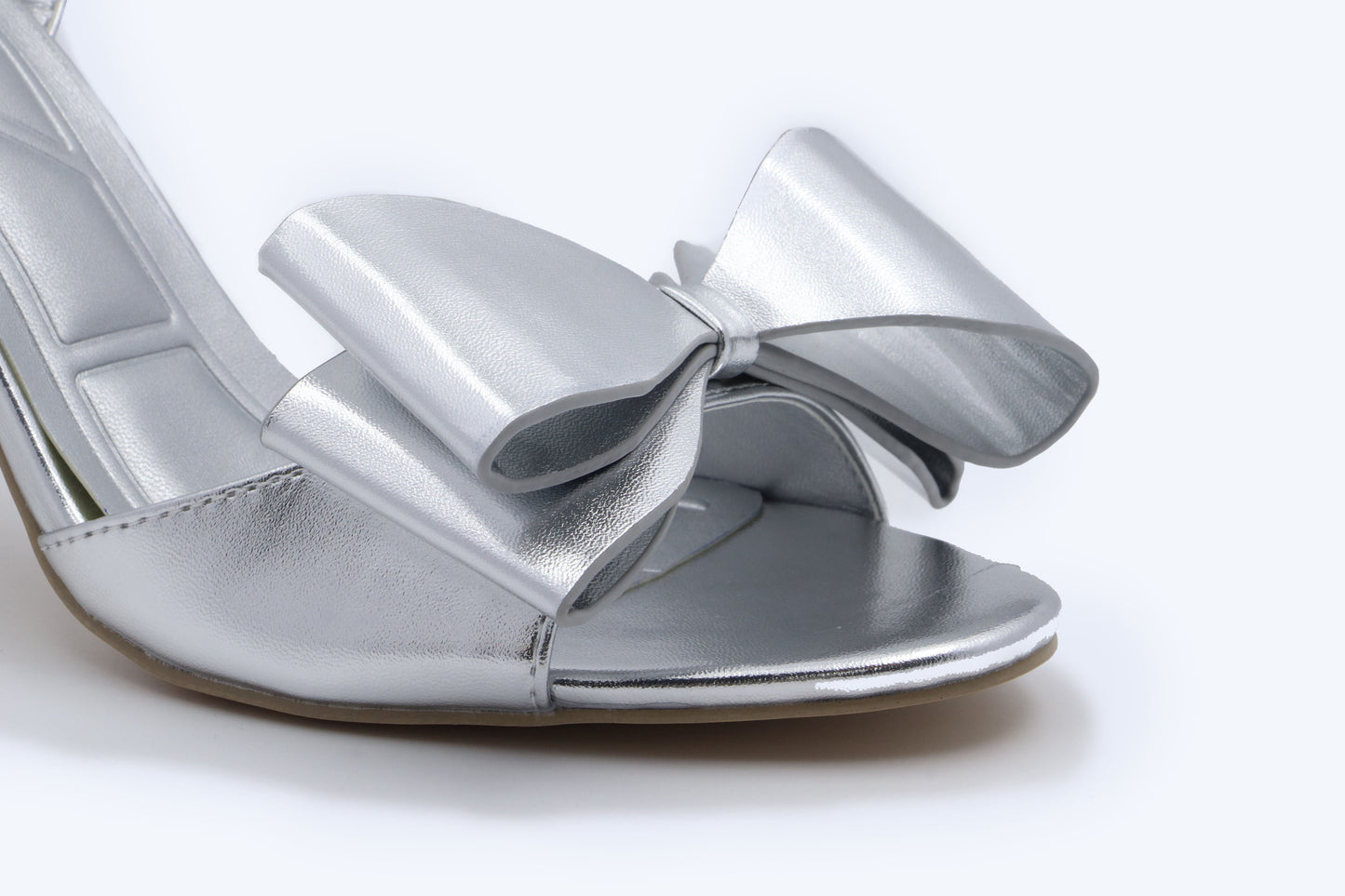Silver Luminary Strap Heels