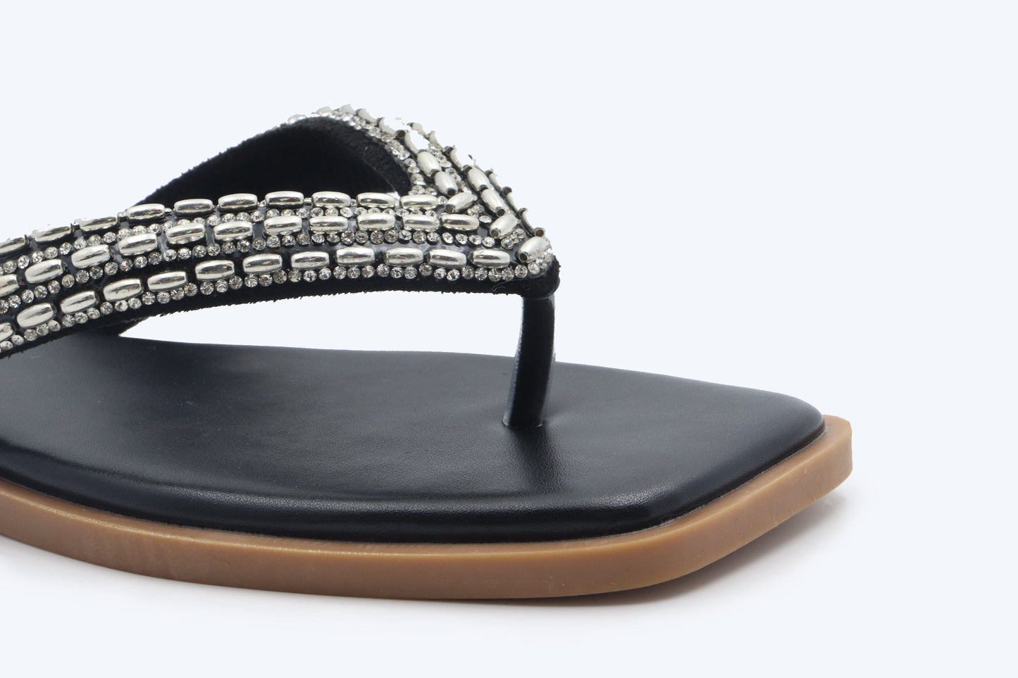 Black Sparkle Bead Flat