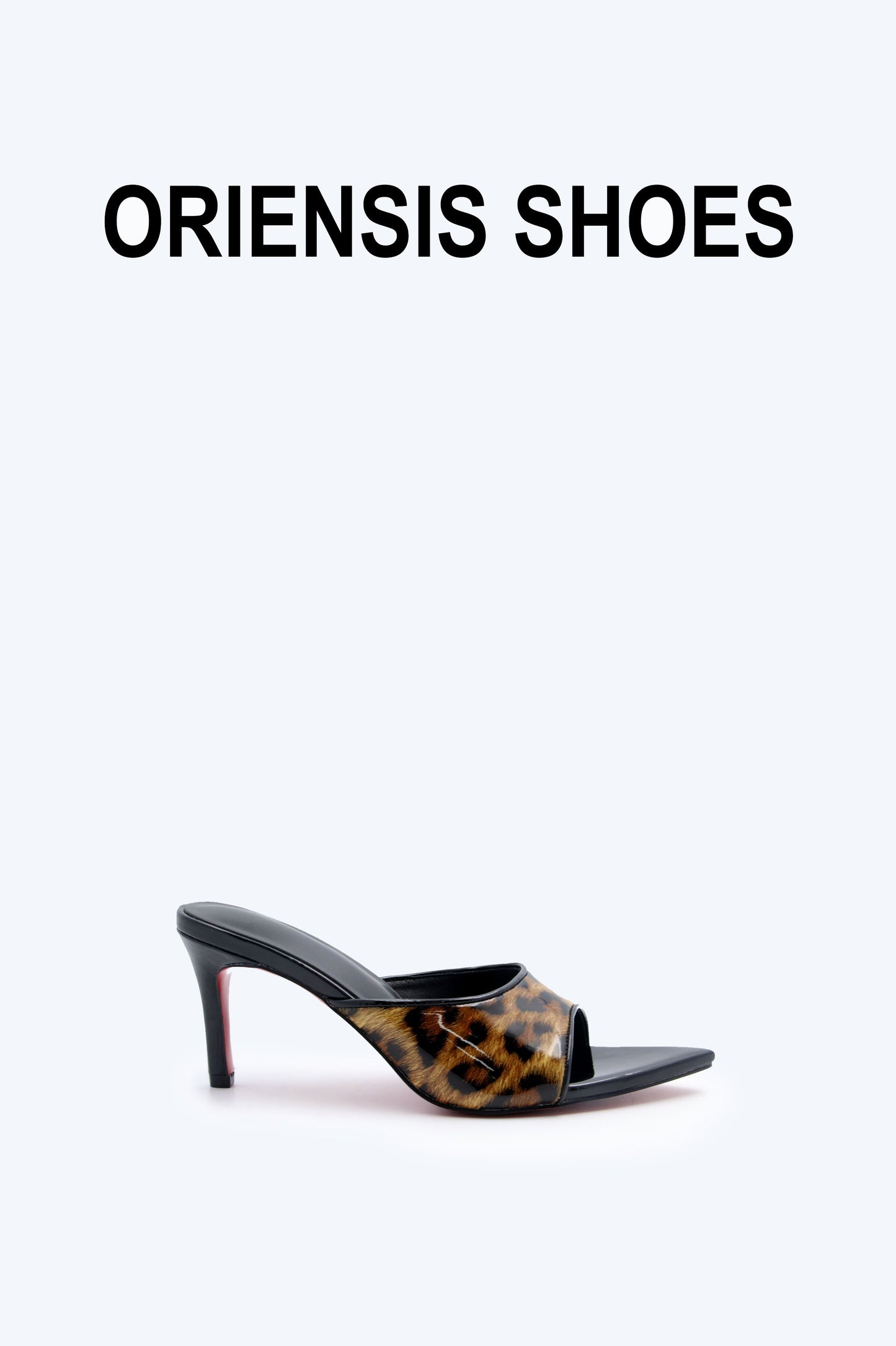 Black eopard Stiletto Heels