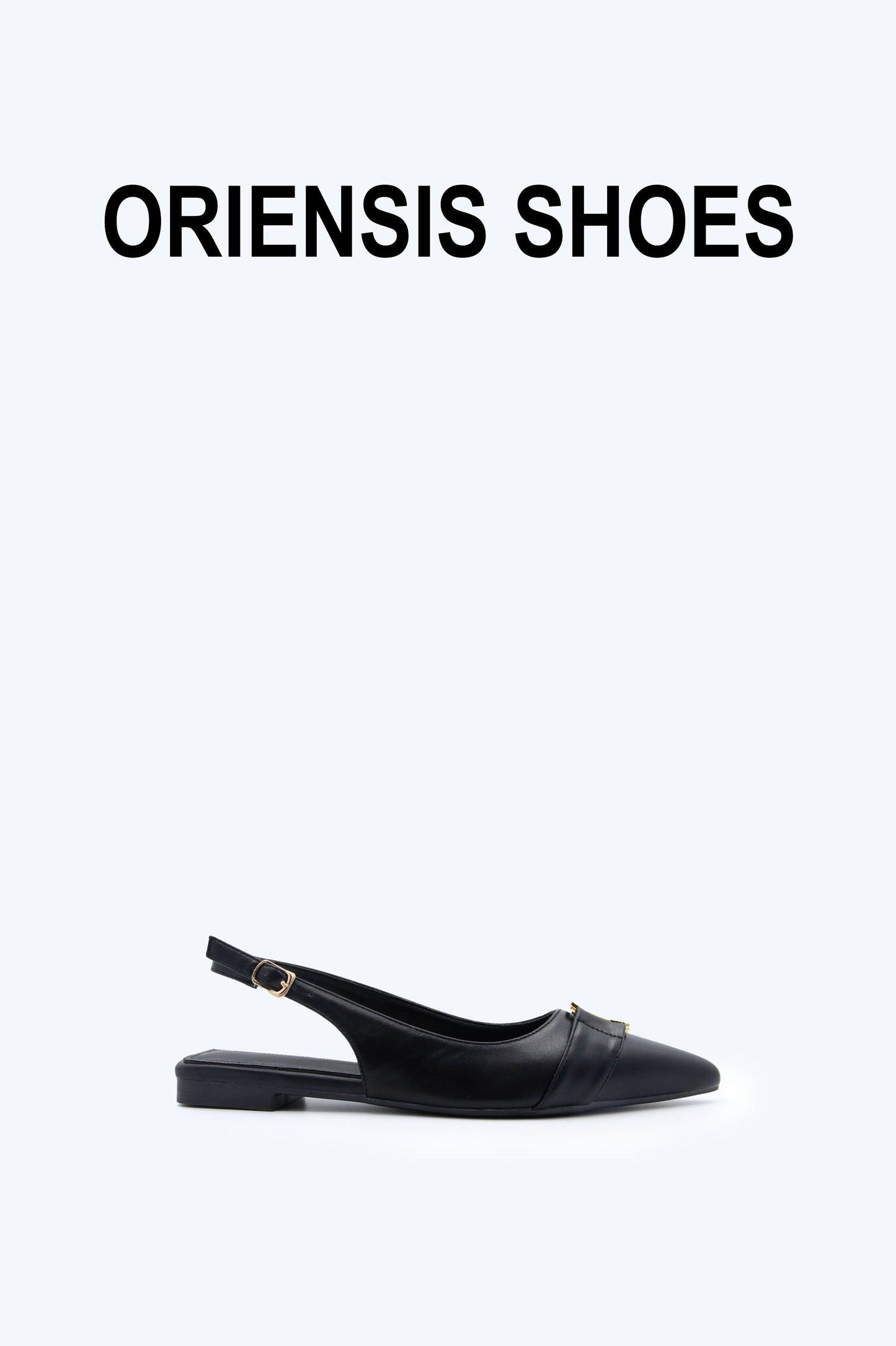 Black Gilded Sling Flat