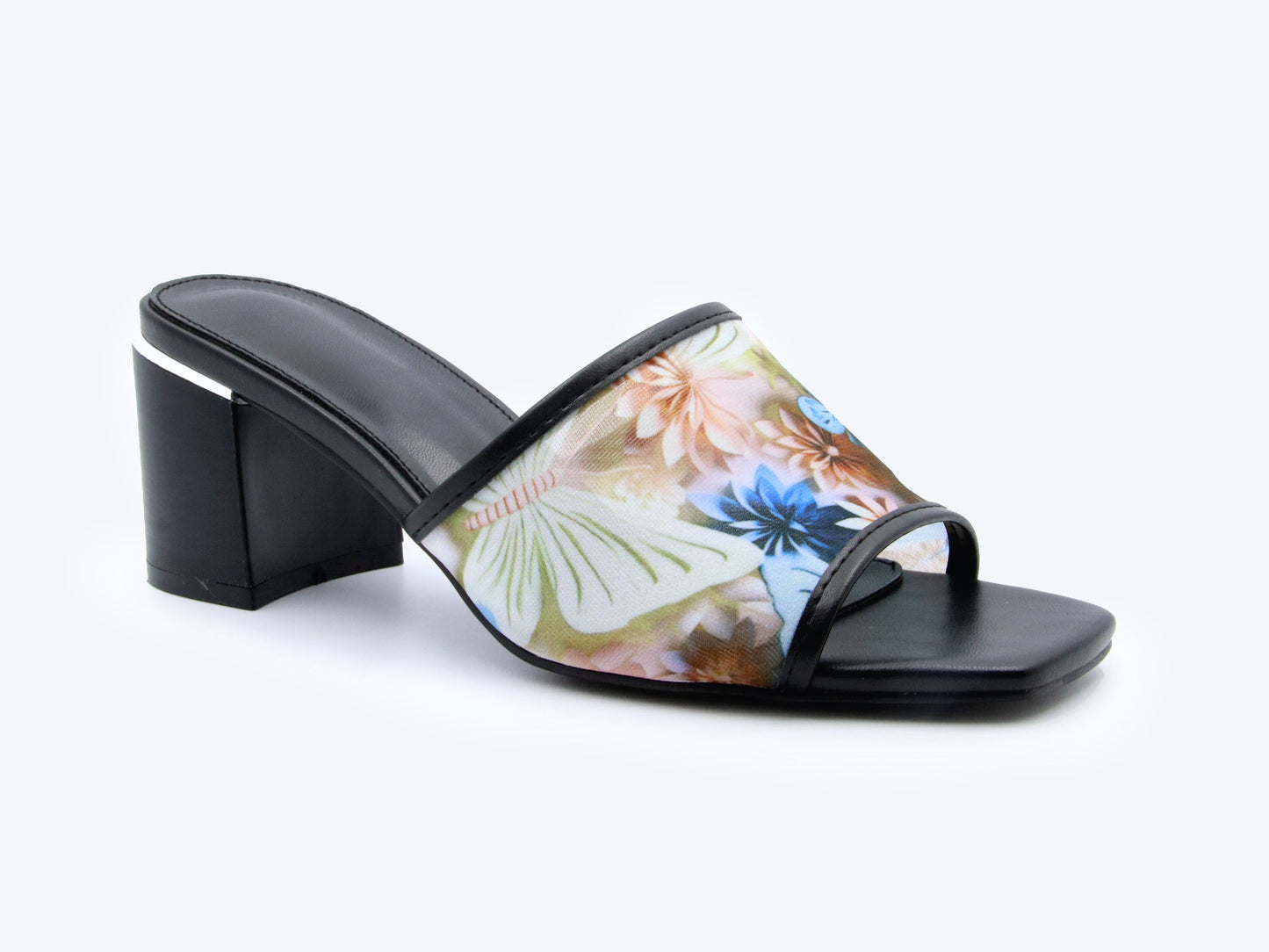 Black Bloom Sling Sandals