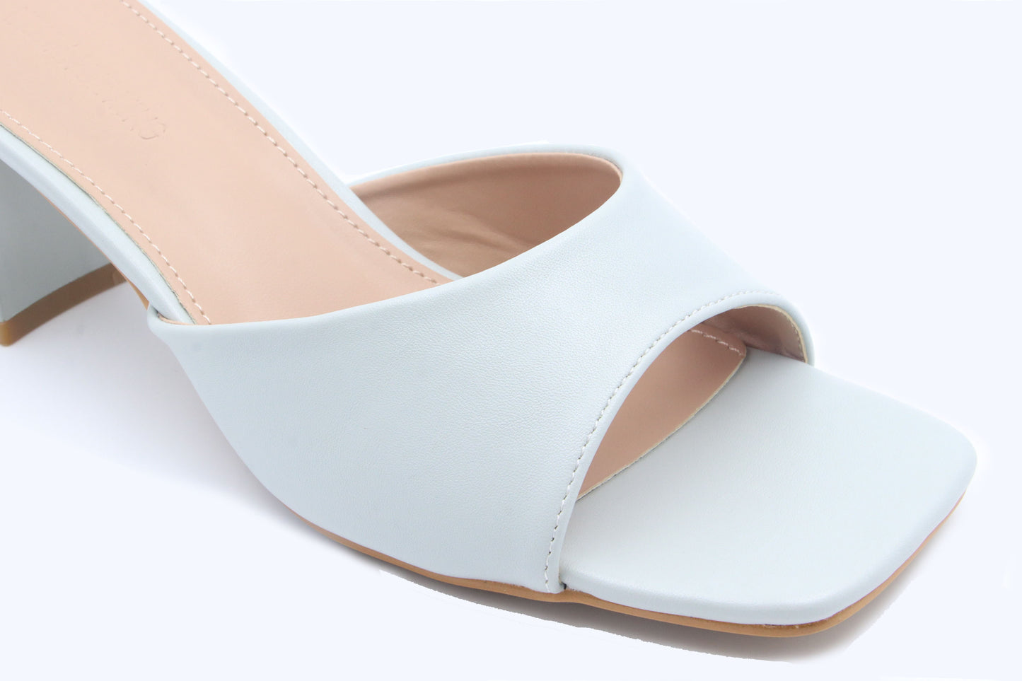 Silvery Luna Mule Heels