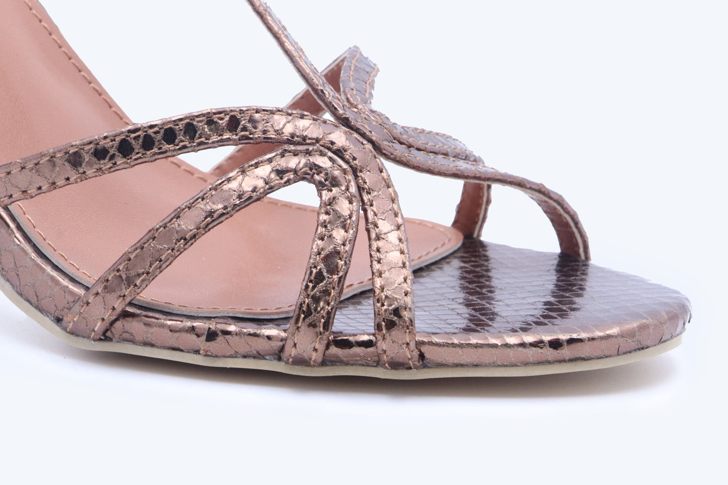 Brown Serpent Gleam Heels