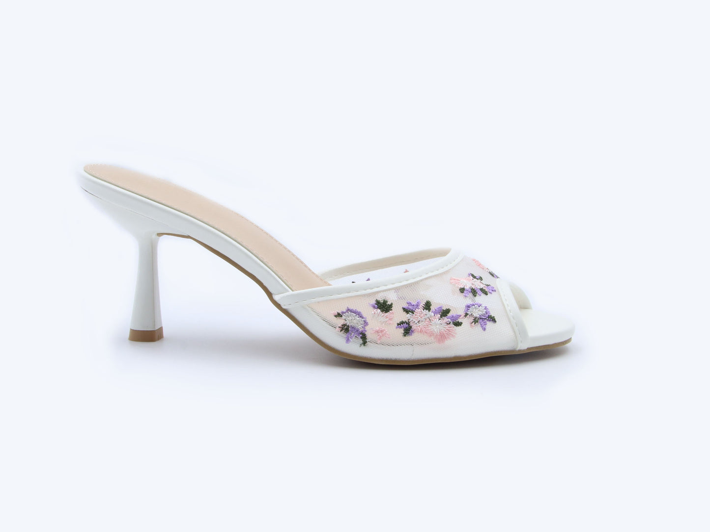 White Bloom Veil Sandals