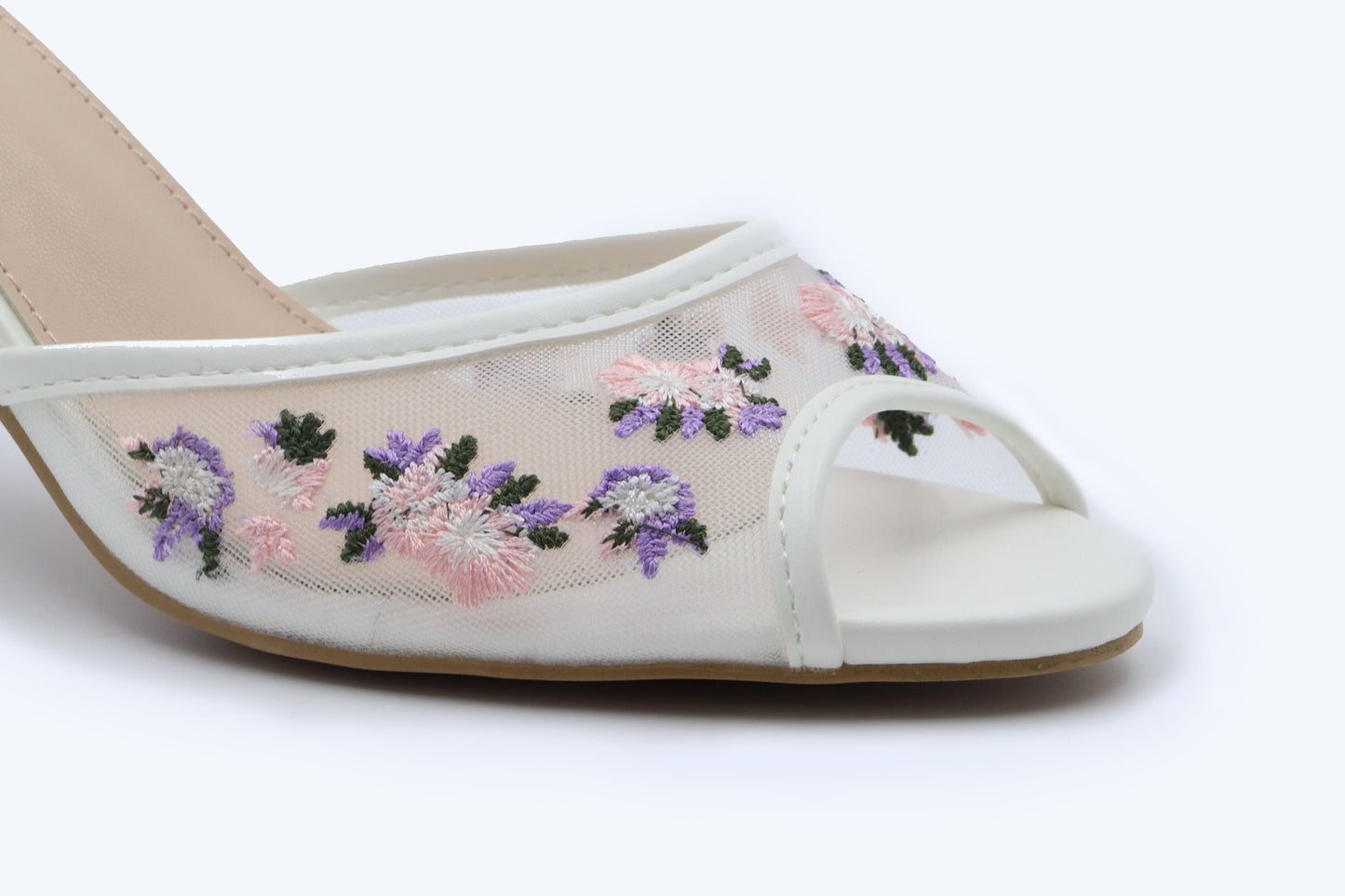 White Bloom Veil Sandals