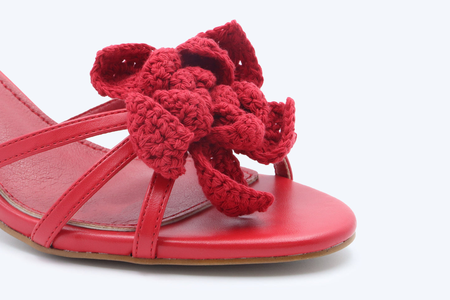 Red Crochet Gleam Heel