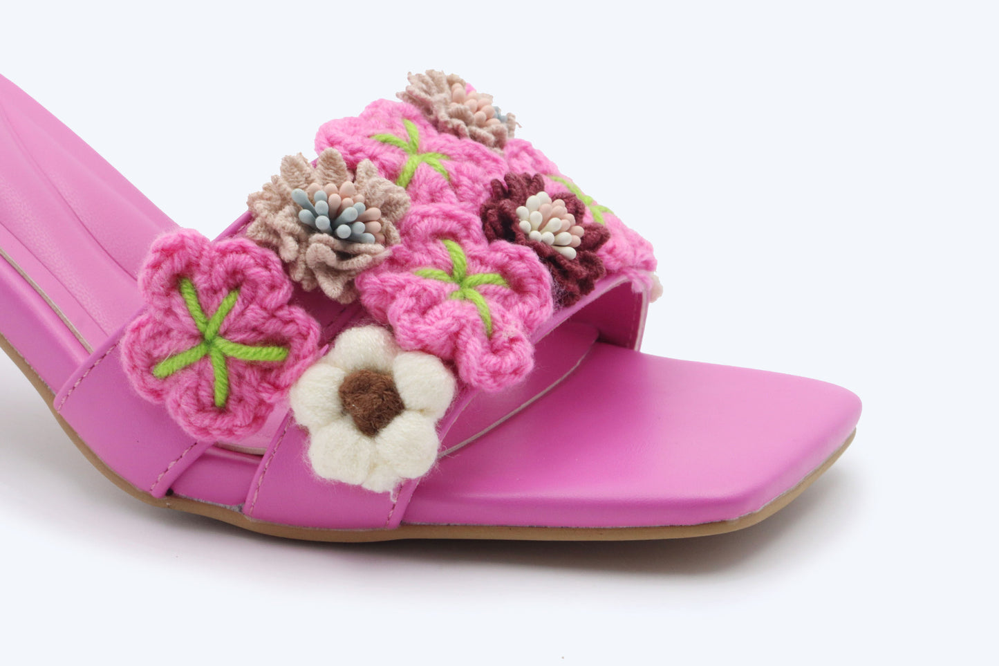 Pink Crochet Charm Sandal