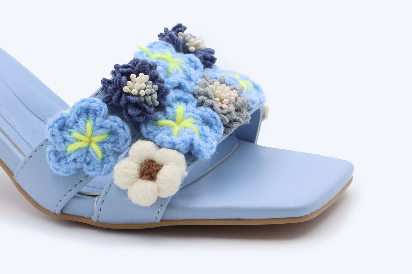 Blue Crochet Charm Sandal