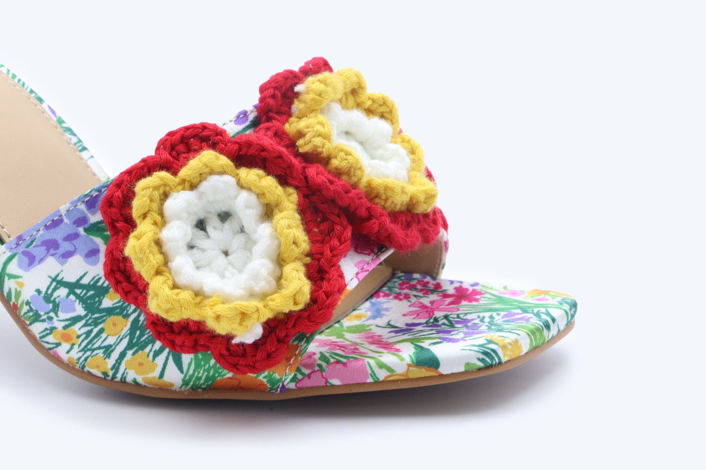 Red Fiber Flora Sandal