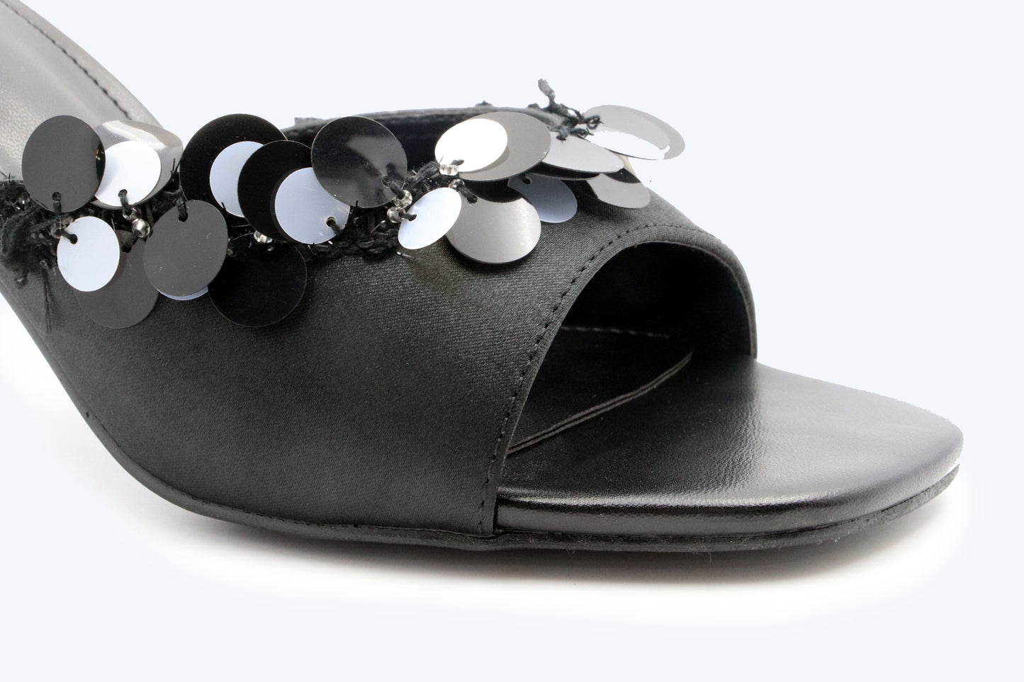 Black Paillette Whim Sandal