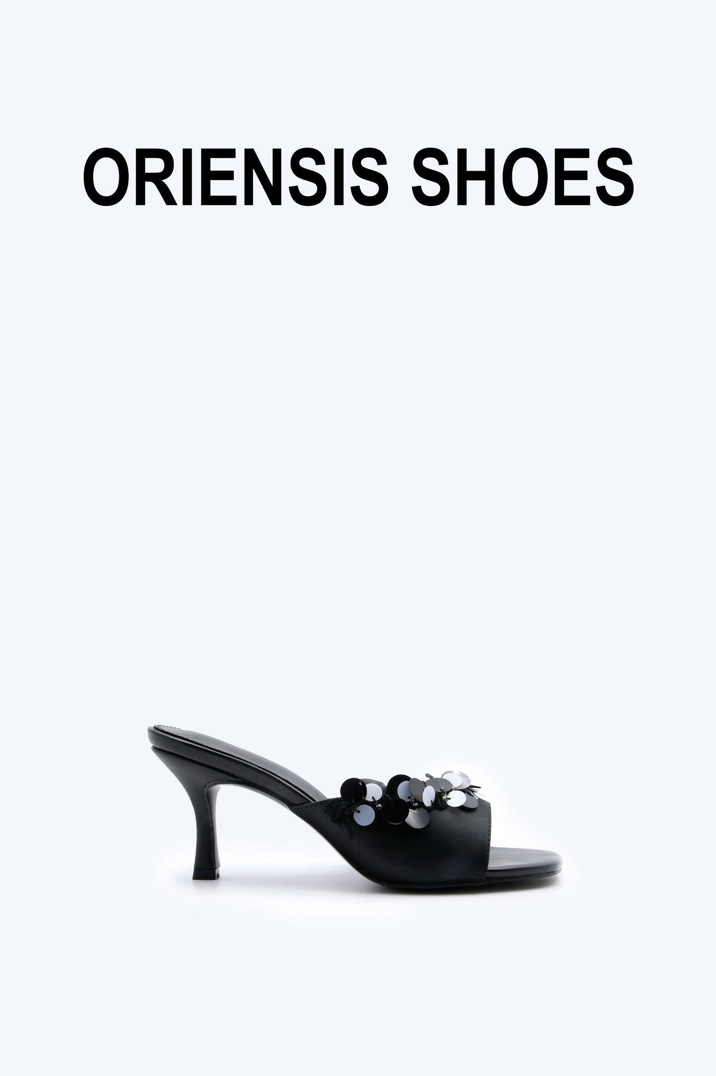 Black Paillette Whim Sandal