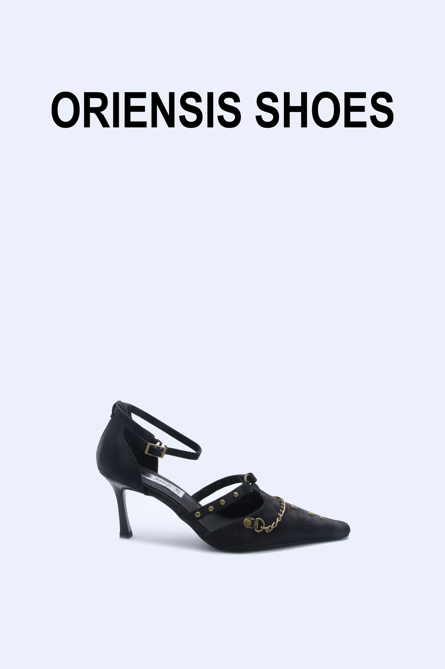 Black Elegant Buckle Heels