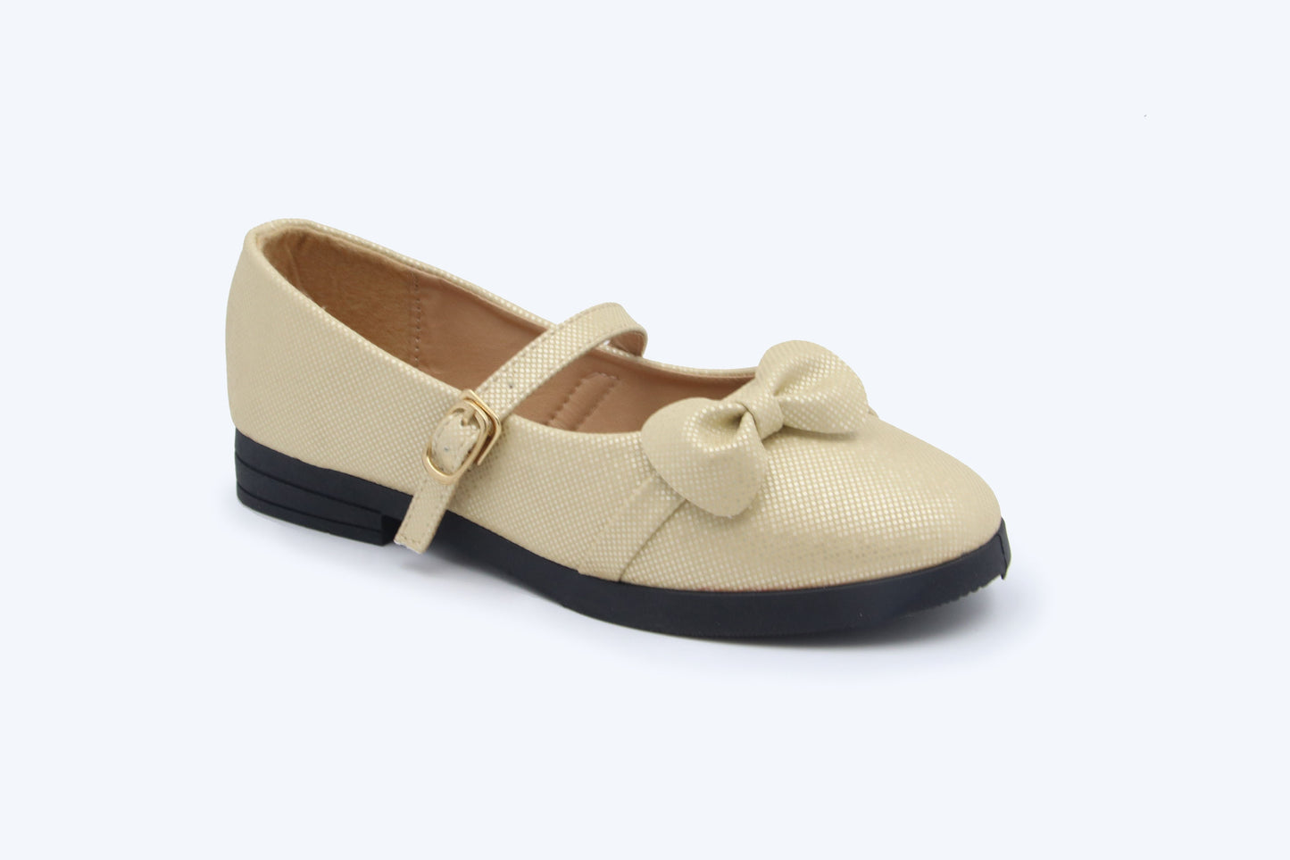 champagne Bow Shimmer Shoes