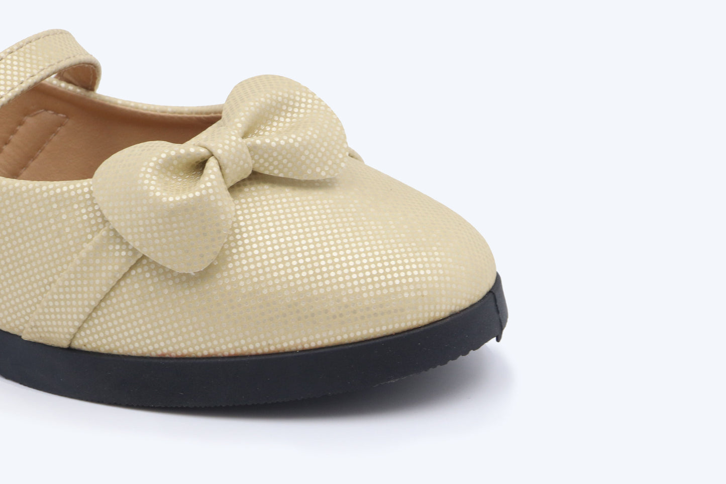 champagne Bow Shimmer Shoes
