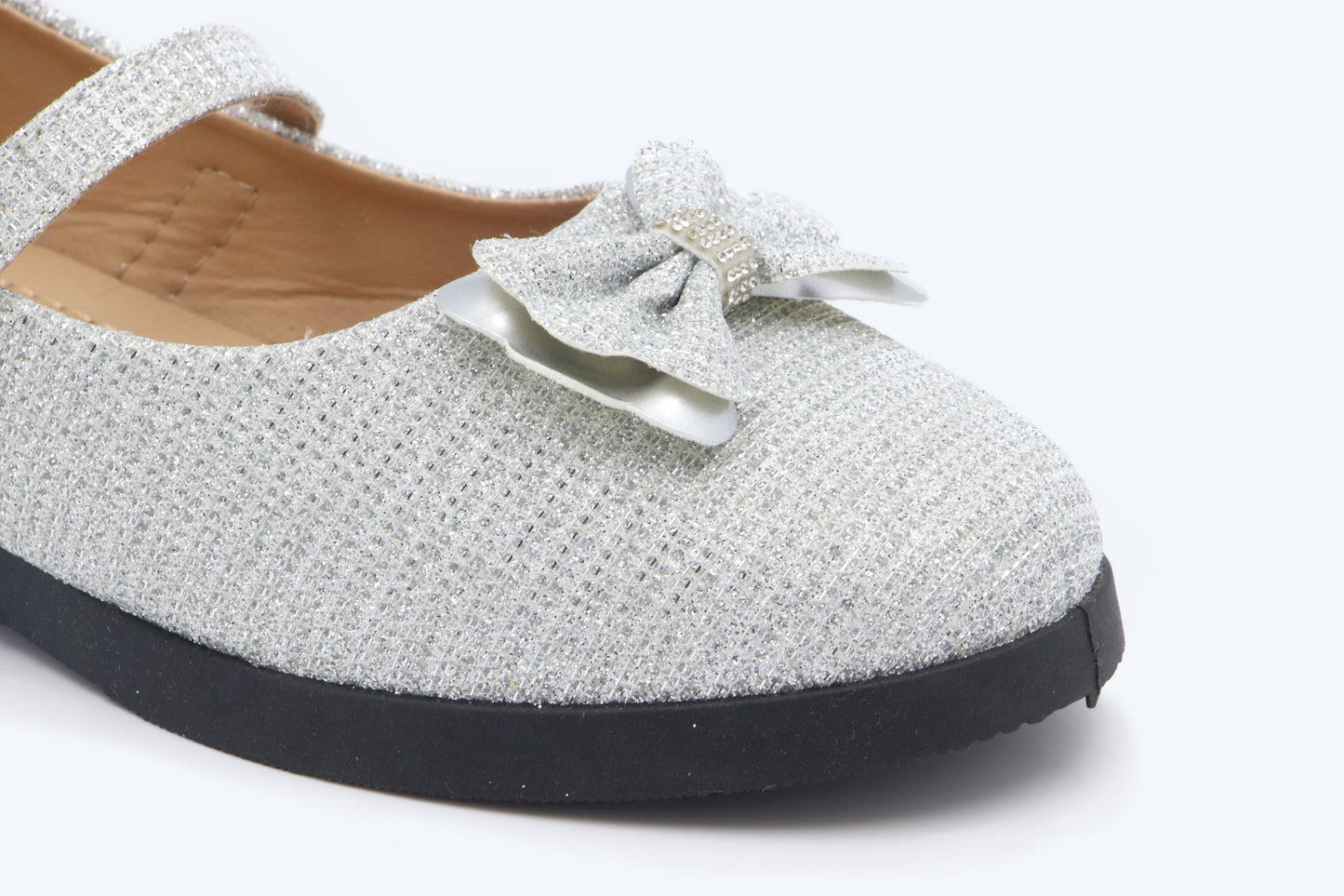 Silver Glisten Strap Shoes