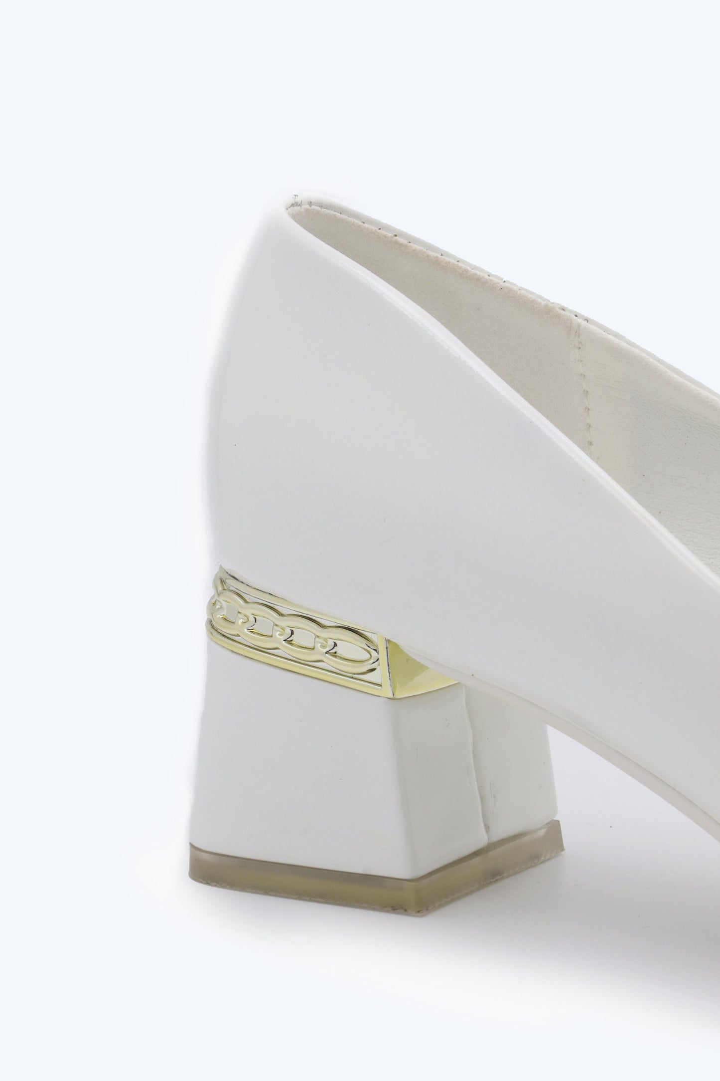 White Luxe Accent Heel
