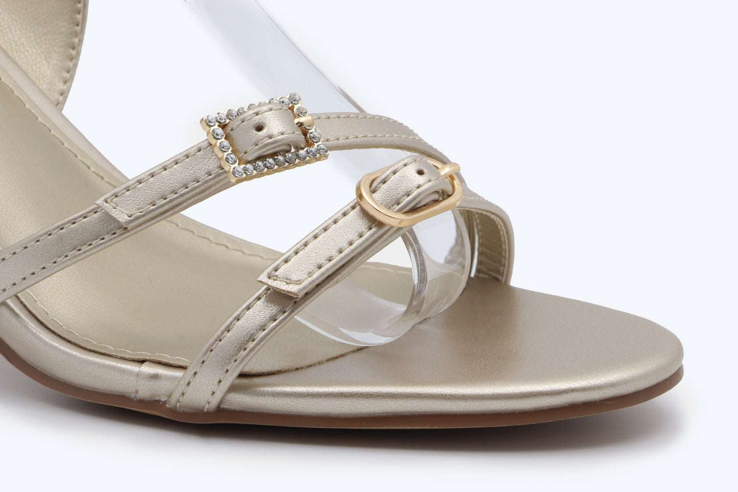 Caramel Buckle Gleam Heel