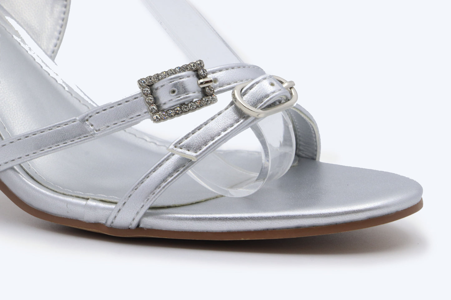 Silver Buckle Gleam Heel