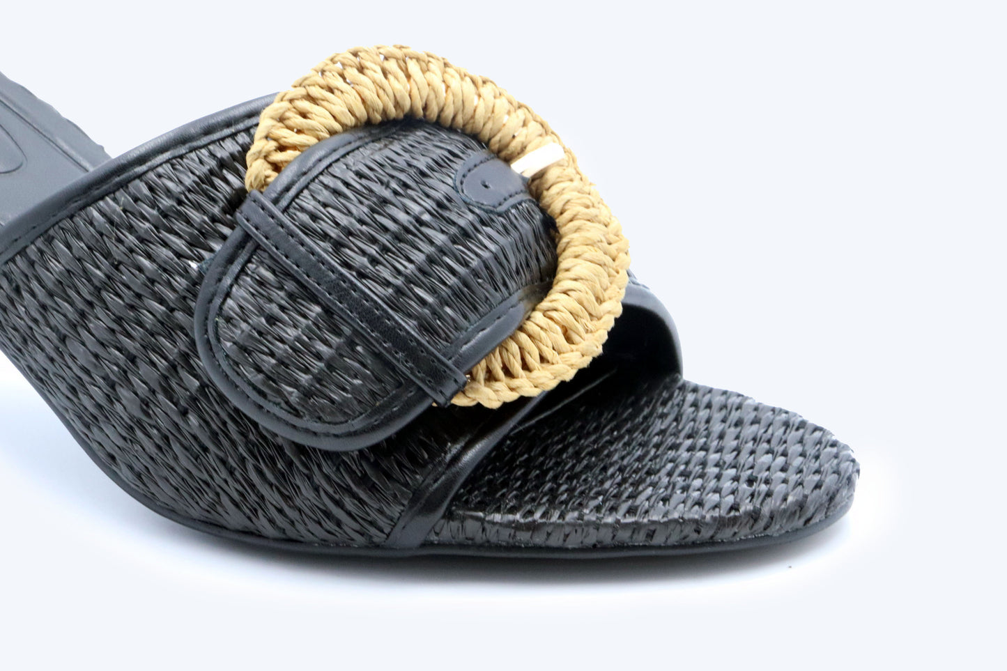 Black Gilt Weave Sandal