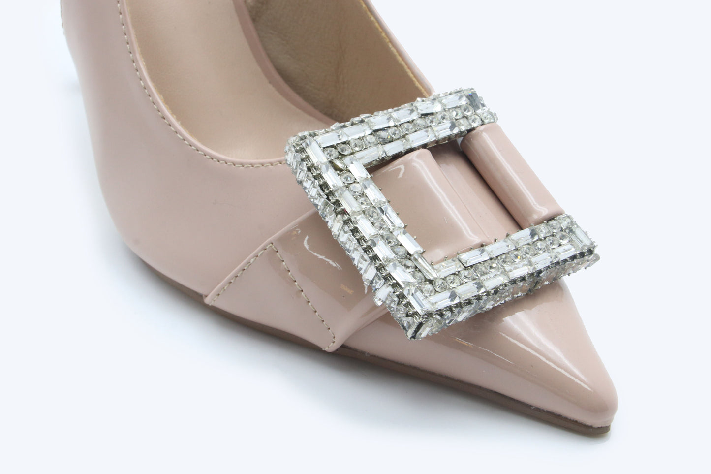 Nude Luminary Buckle Heel