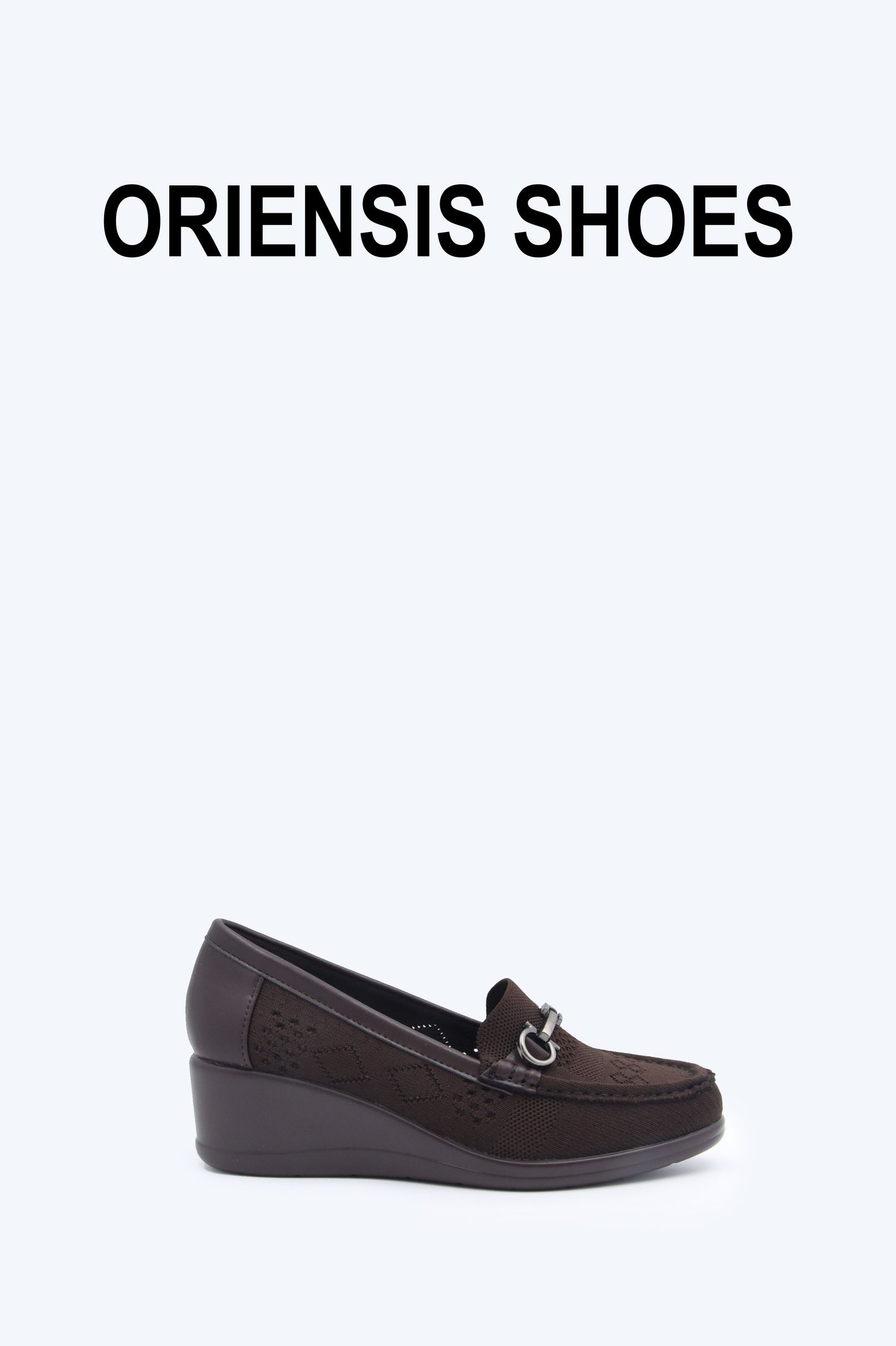 Brown Weave Buckle Flat