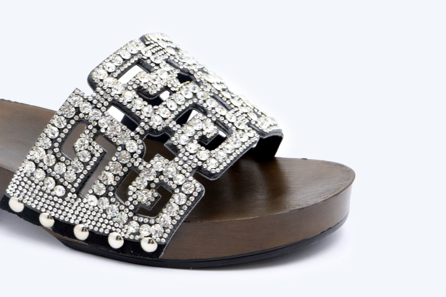 Silver Sparkle Lattice Flat