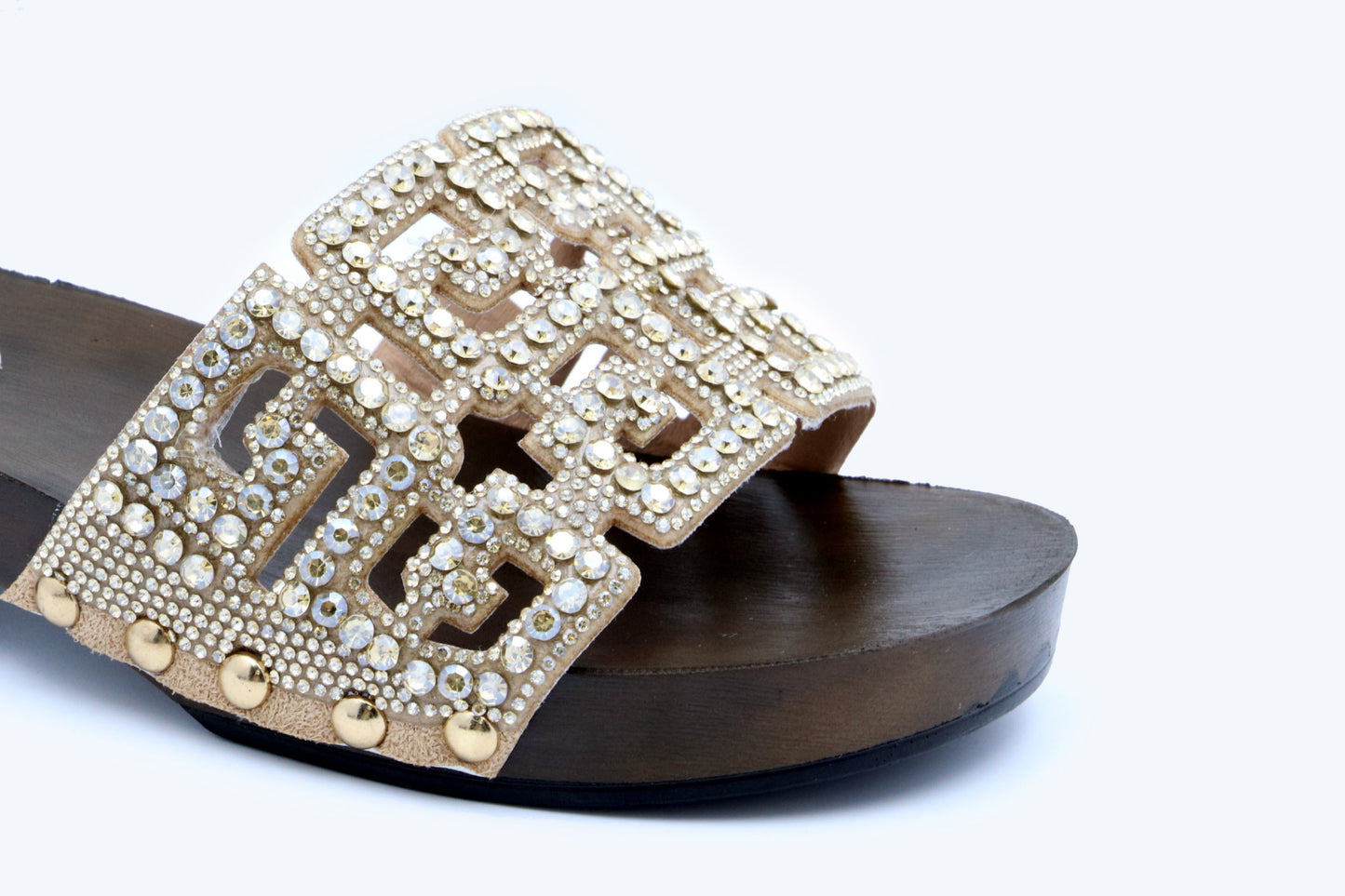 Gold Sparkle Lattice Flat