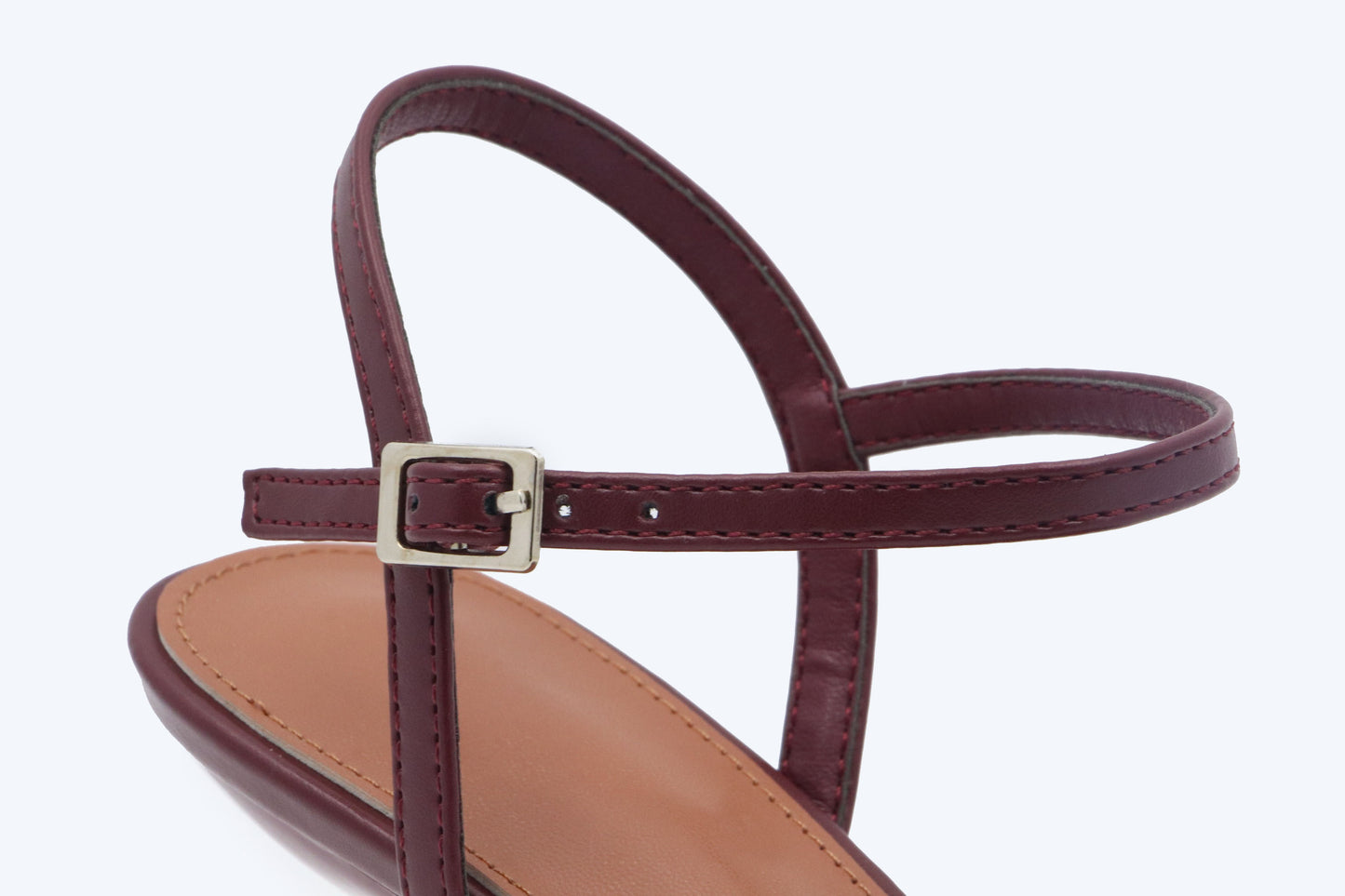 Maroon Strap Heel