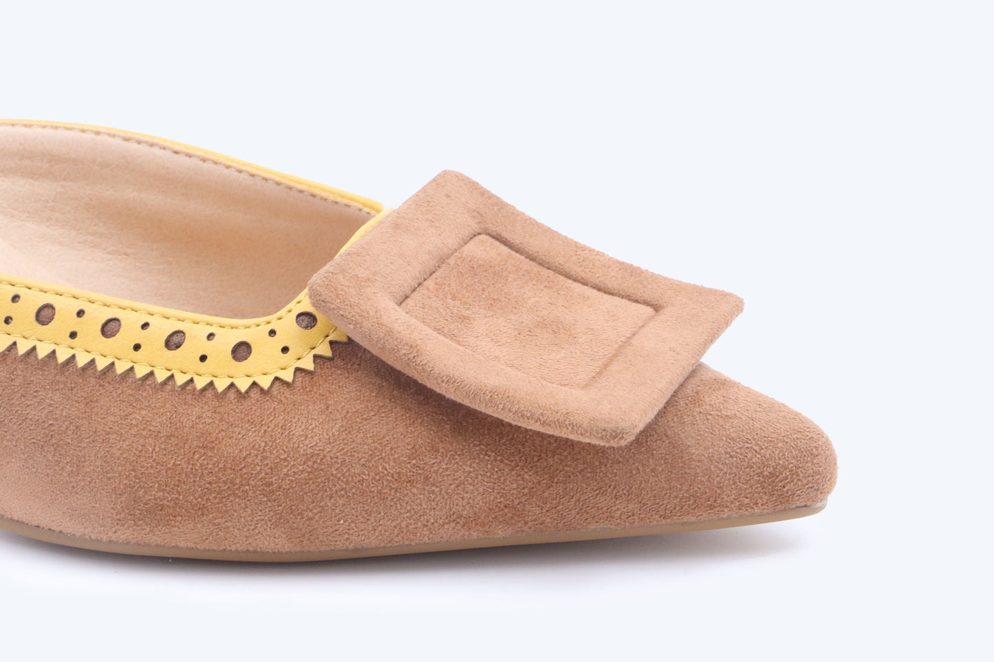 Coffe Buckle Mule Heels