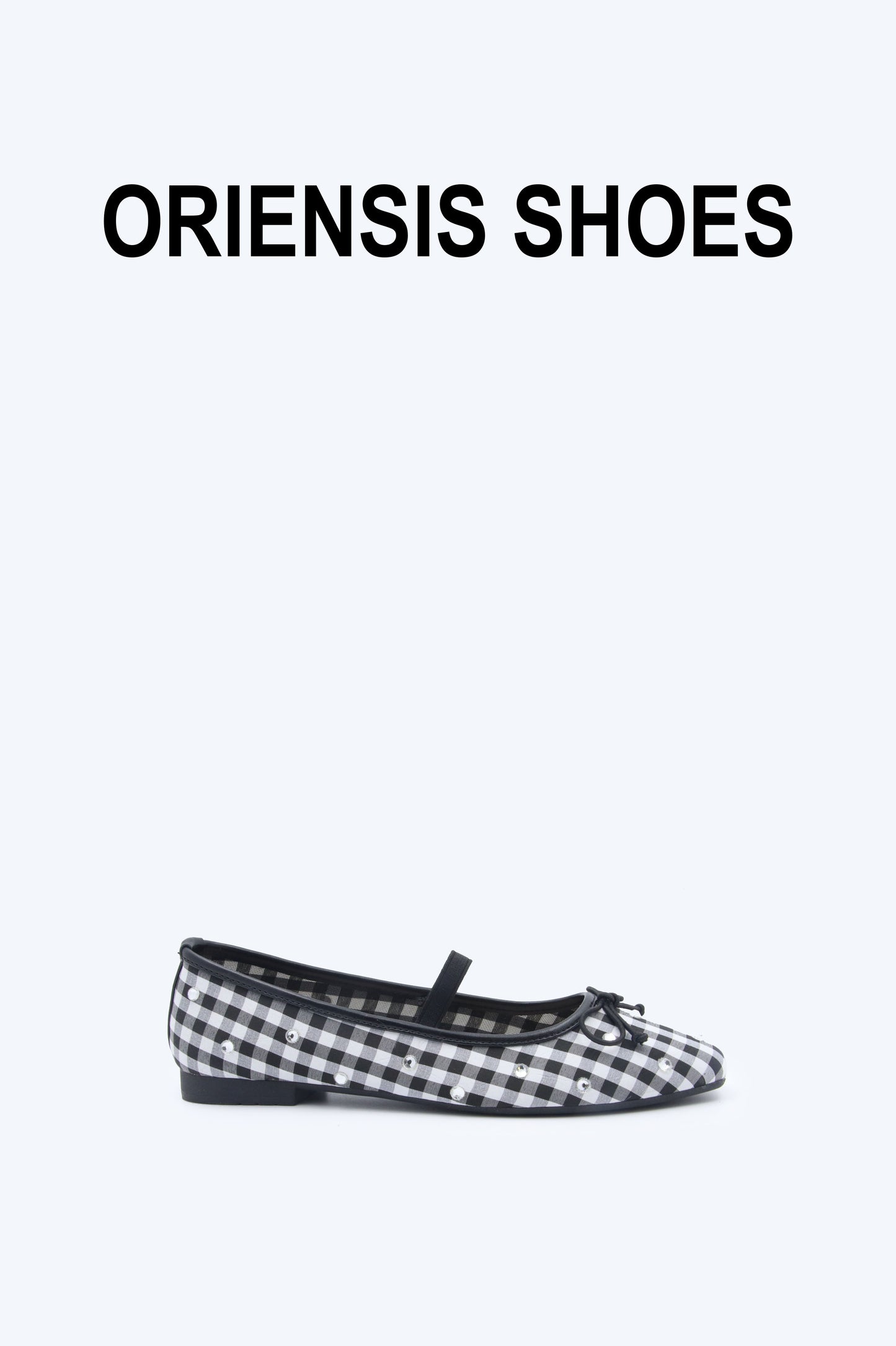 Black Gingham Flats