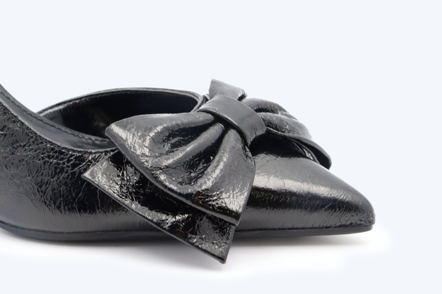 Black Luxe Bowlet Heels