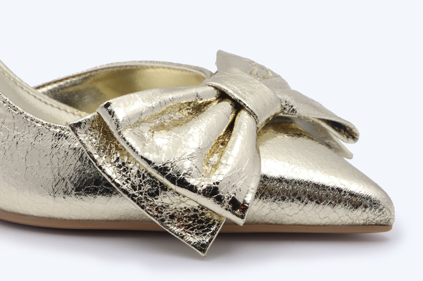 Gold Luxe Bowlet Heels