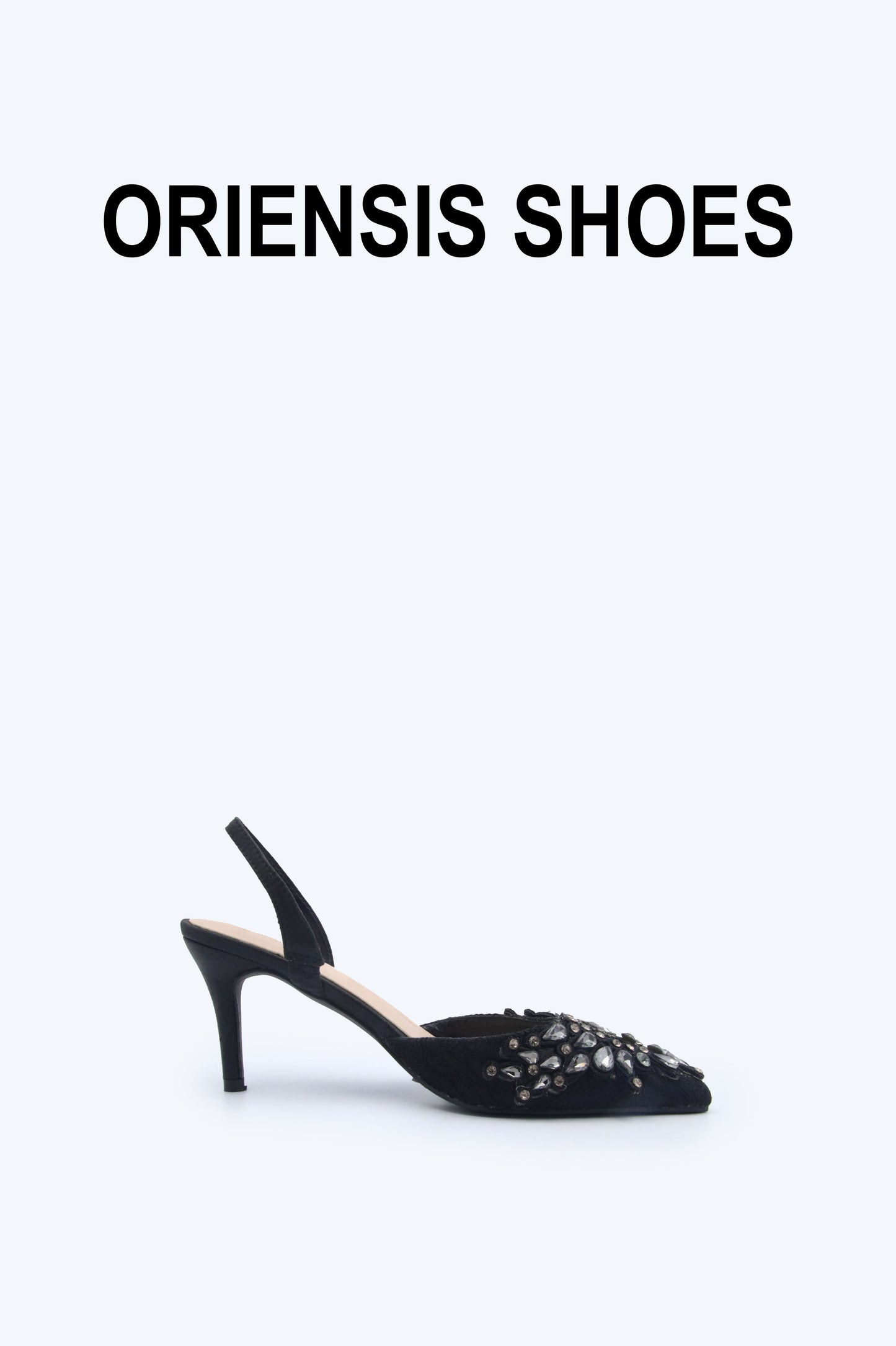 Black Glamorous Mule Heels