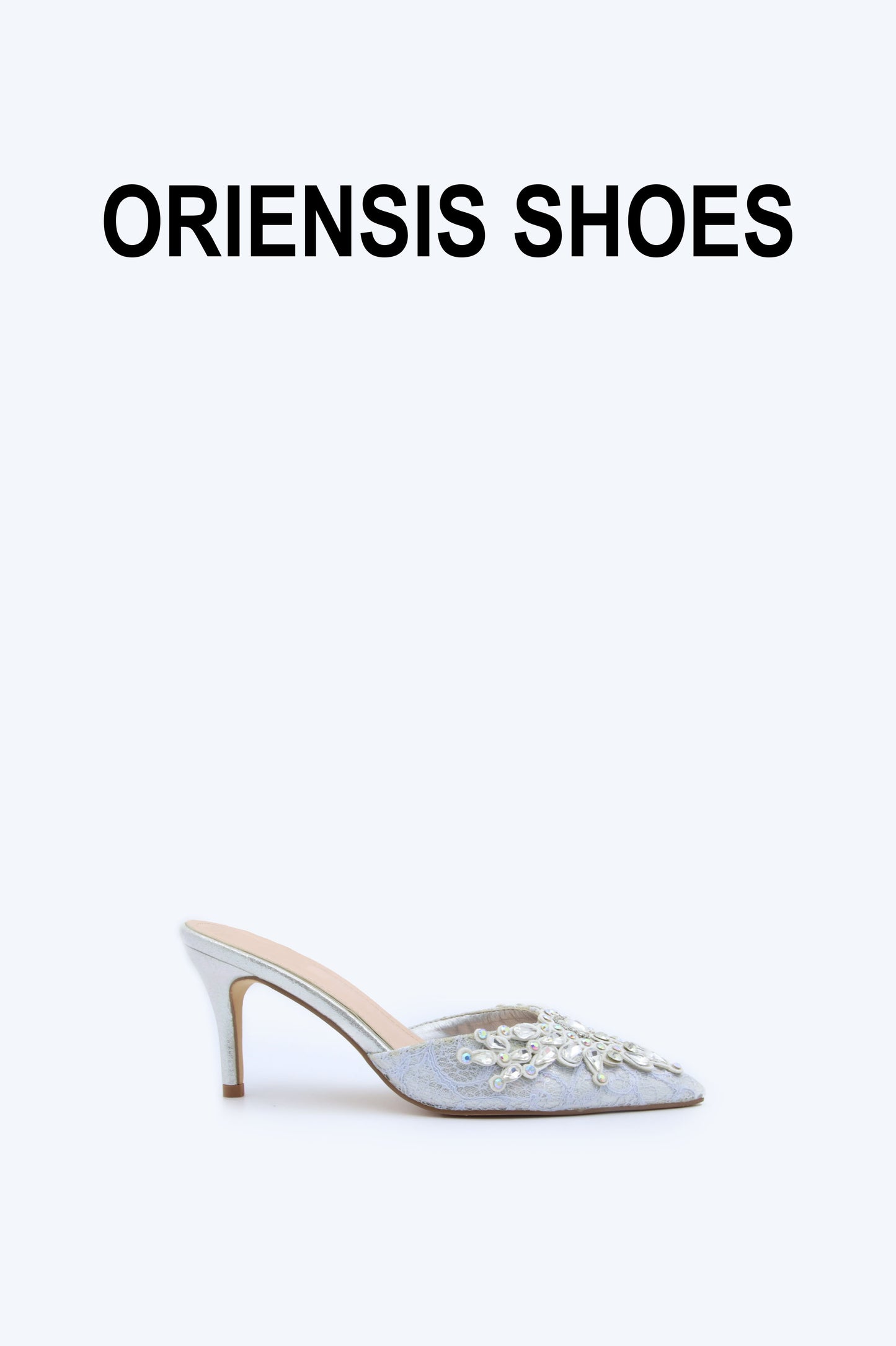 Silver Rhinestone Heels