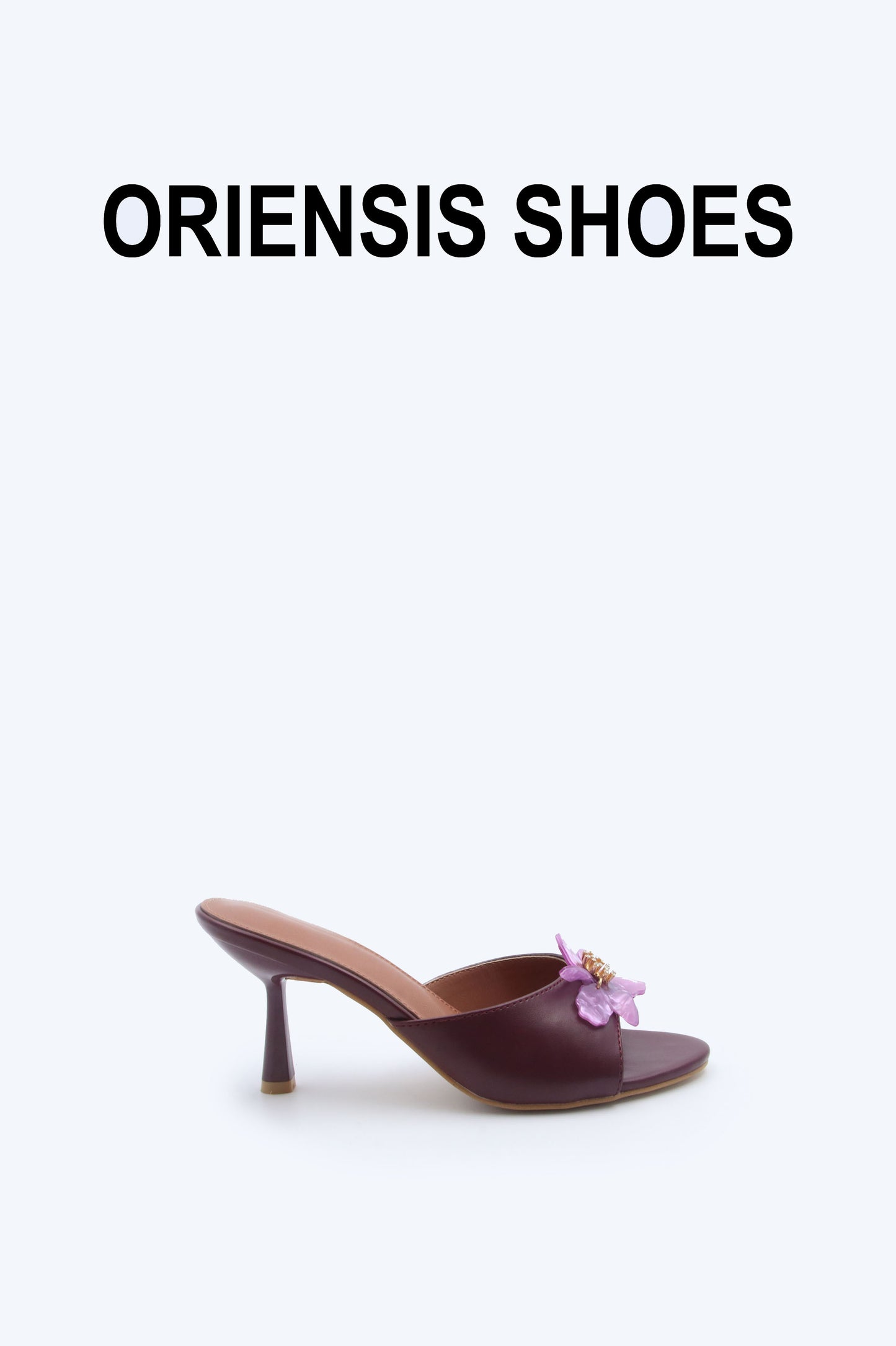 Maroon Petal Gem Heel