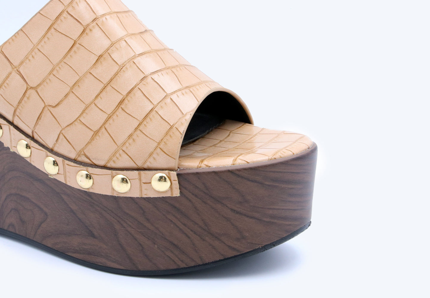 Nude CrocGlam Sandals
