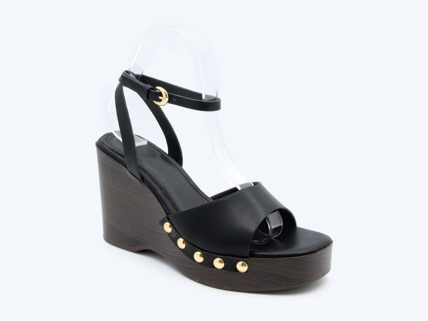 Black Chic Clasp Sandals