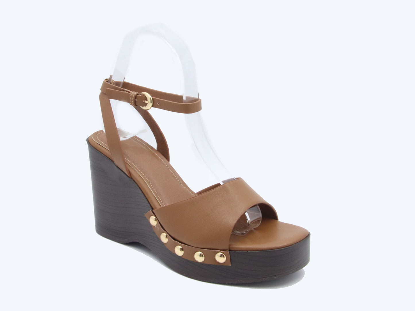 Brown Chic Clasp Heels