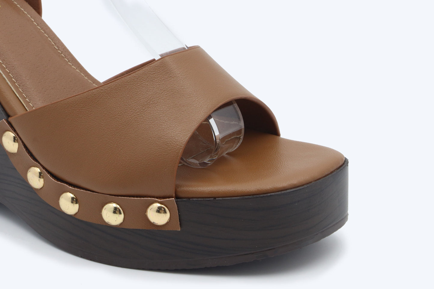 Brown Chic Clasp Heels