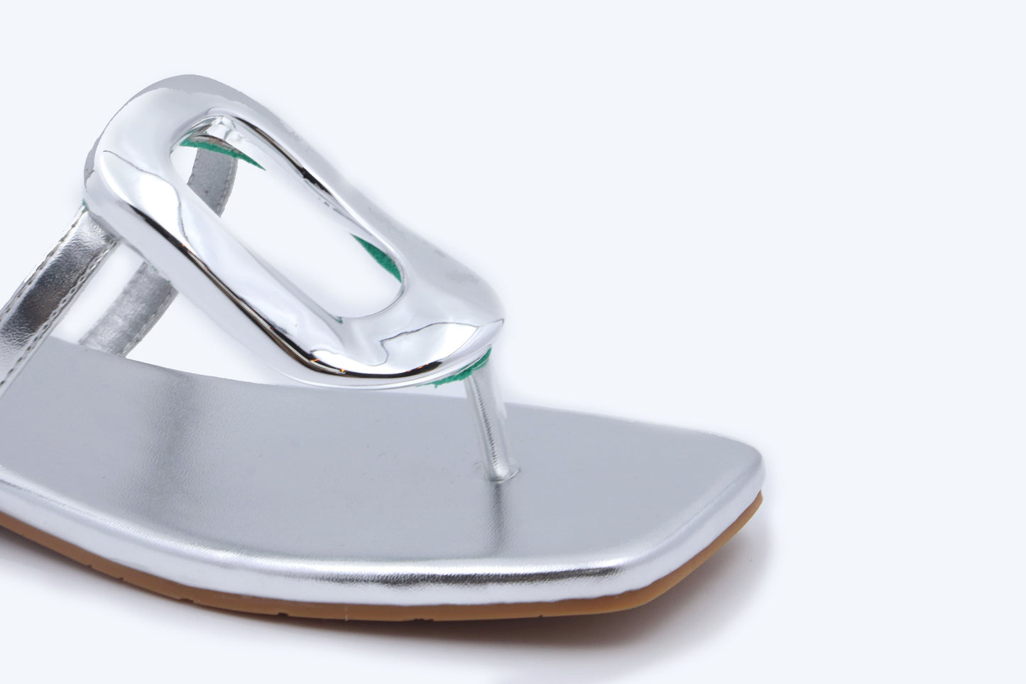 Silver Metallic Glide Flat