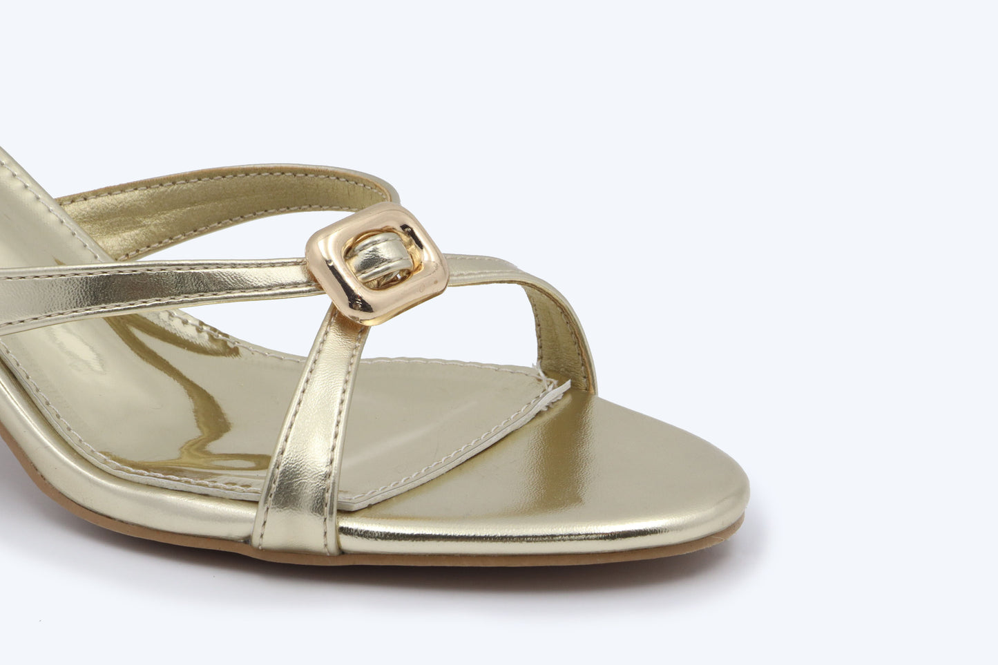 Gold Gilt Buckle Heels