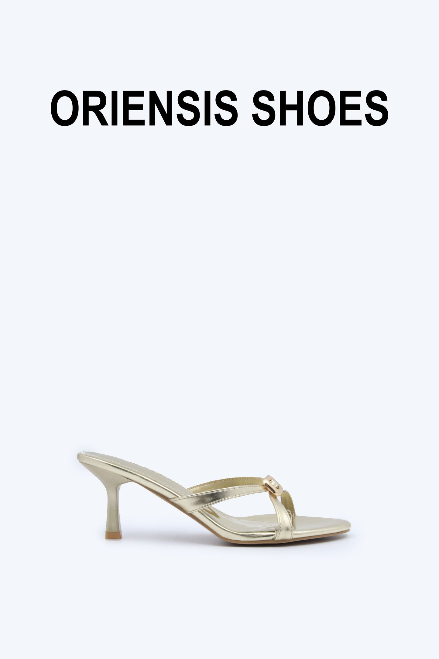 Gold Gilt Buckle Heels