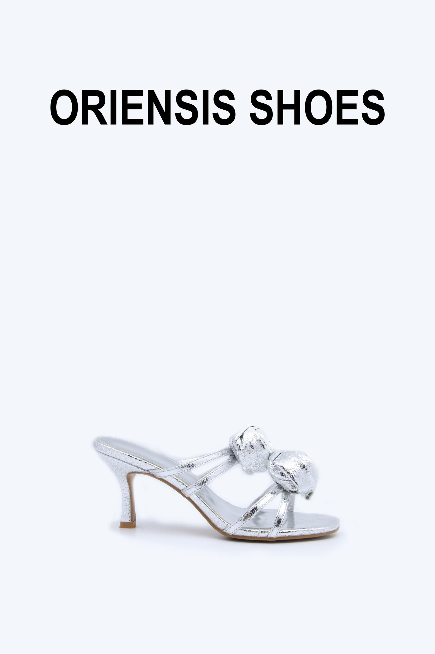 Silver Rose Mule Sandles