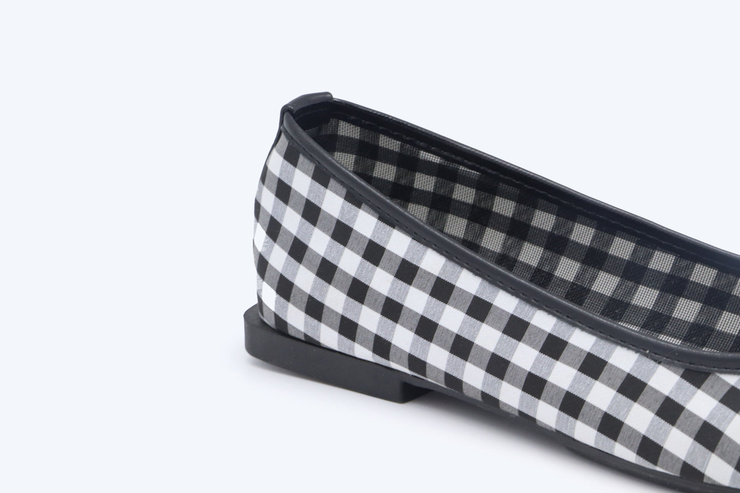 Black Checkers Charm Flat
